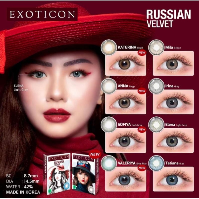 Softlens X2 RUSSIAN VELVET 14,5 MM Normal By X2 Exoticon / Soflen Russian Velvet / Russian Velvet By