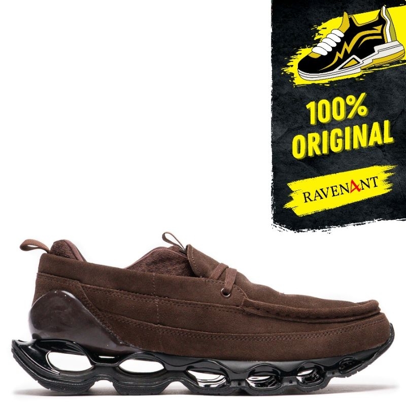 MIZUNO Wave Prophecy Moc Brown ORIGINAL - Sepatu Sneakers Moccasin Pria