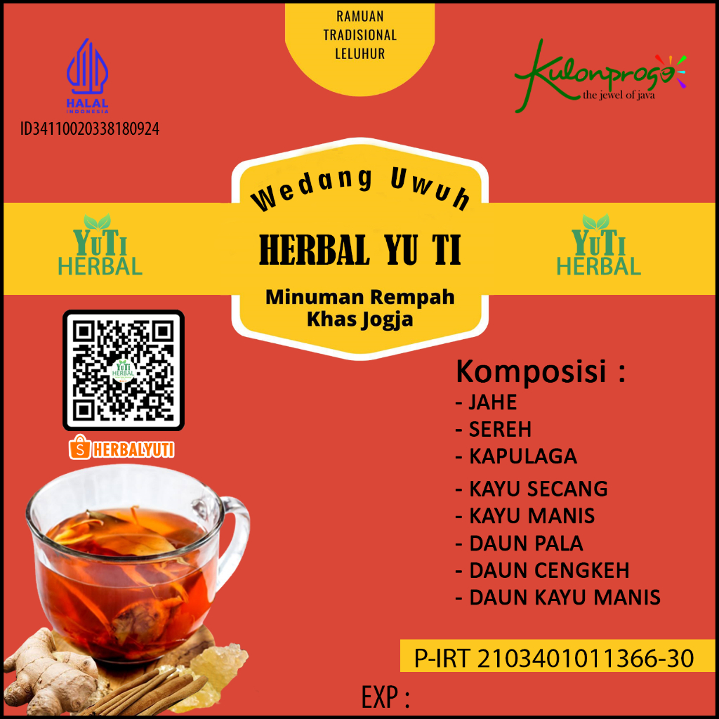 

WEDANG UWUH SECANG TANPA GULA