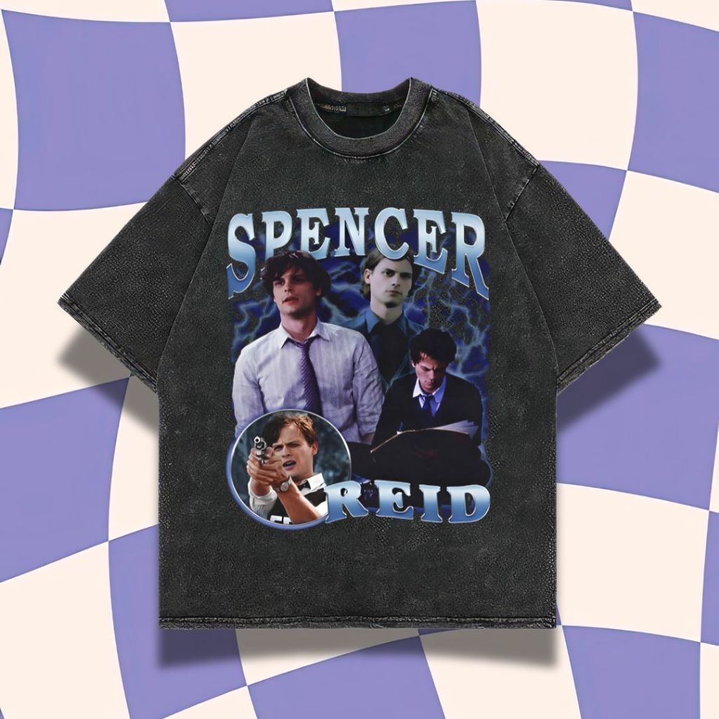 Purple Haze "Spencer Reid" Oversized T-Shirt | Stone Wash | Kaos Spencer Reid | Kaos Oversize | Vint