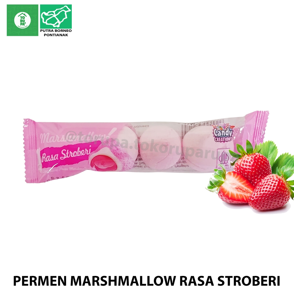 

Permen Marshmallow Bulat Rasa Stroberi Isi 4 pcs / Permen Marsmelow Marsmelo / Permen Murah Grosir