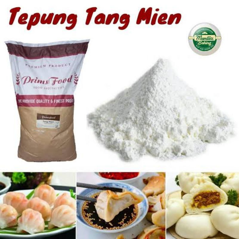 

PRIMSFOOD TANG MIEN Tepung Bakpao - HALAL - Repack 1kg