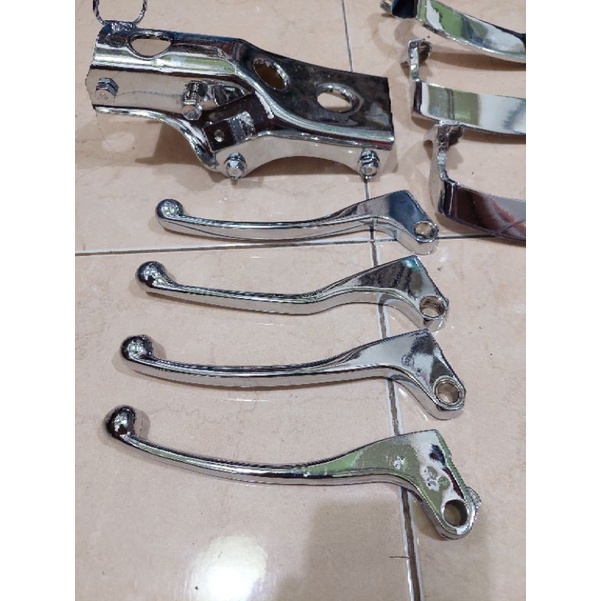 [SUDAH CHROME] Handle-Handel Kopling Kiri Honda Tiger Mega Pro Verza CB 150 Sonic Tiger Revo ORI COP