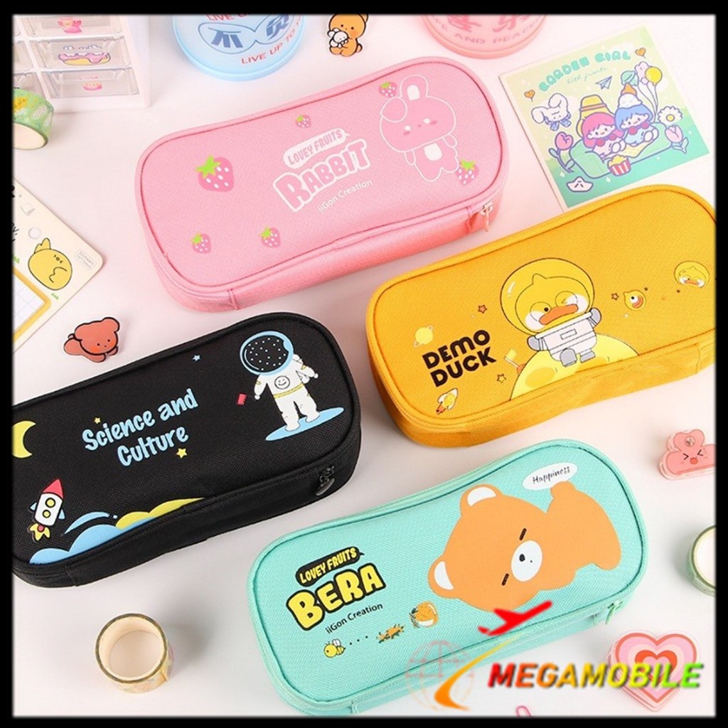 

MM Kotak Pensil Sleting Lucu Tempat Alat Tulis Perlengkapan Sekolah Kantor Double Layer Kotak Tempat Pensil Karakter Kartun Kotak Pensil Serbaguna Motif Animal Pensil Anak Perempuan Kapasitas Besar