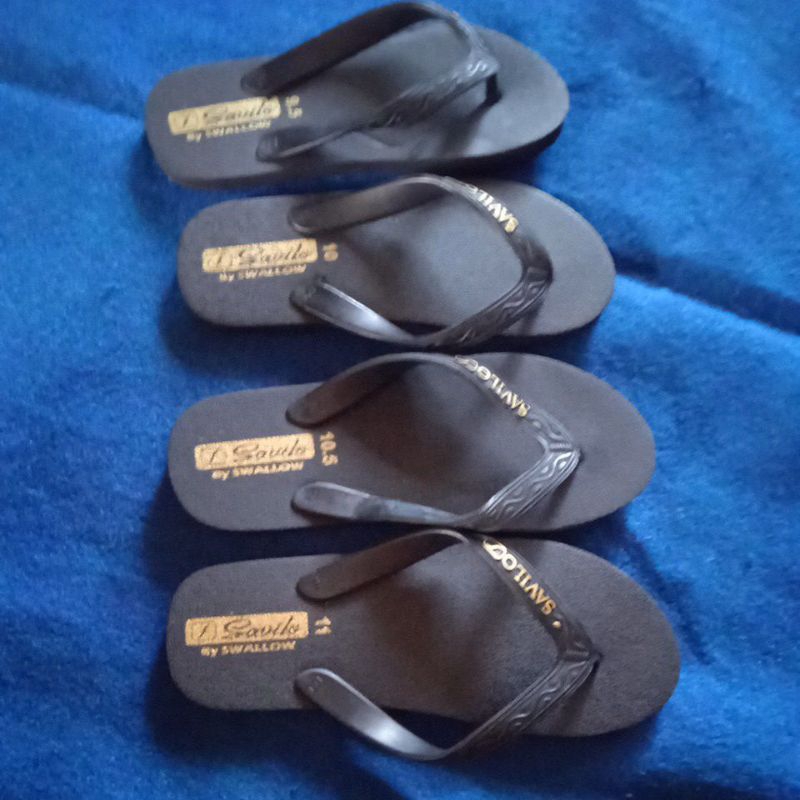 sandal japit hitam sandal blek pearl swallow hitam & savilo swallow hitam