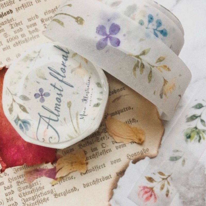 

Meow Illustration Almost Floral Washi Tape