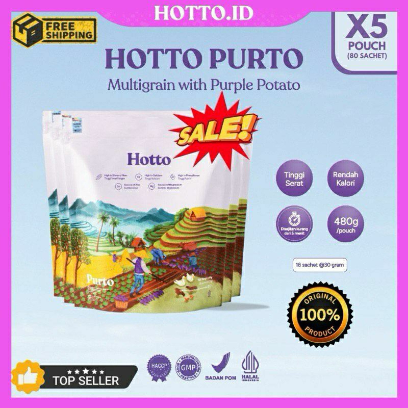

Hotto Purto Oat 5 Pouch (isi 80 sachet) Multigrain
