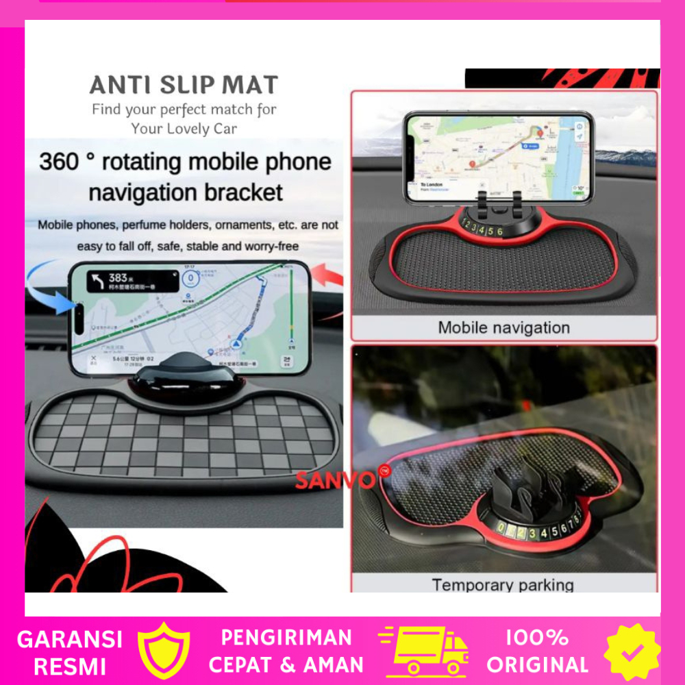 HOLDER HP Anti Slip Pad Rotate Phone Holder Tatakan  Anti Slip Mat Tatakan Dashboard HP Mobil