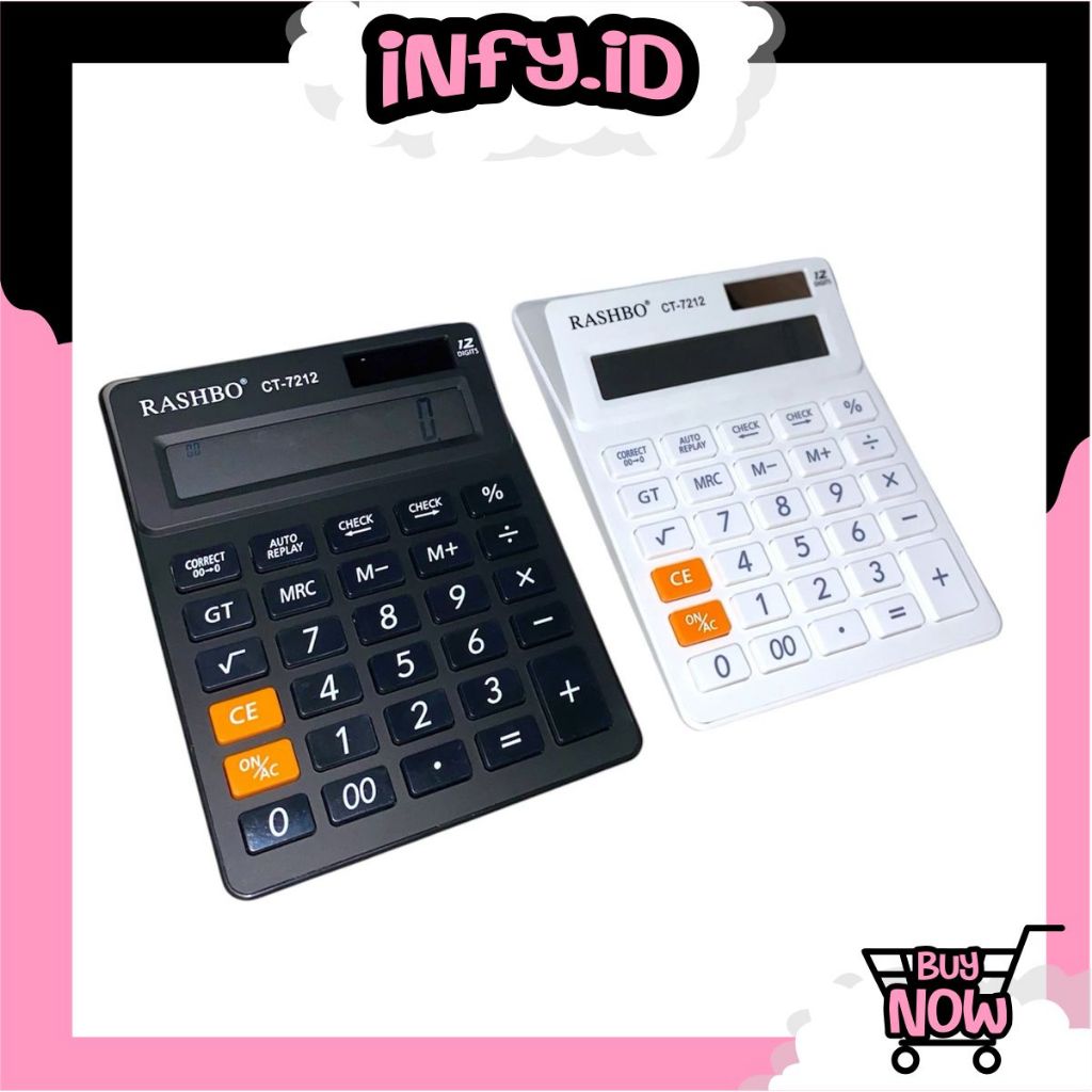 

INFY - Kalkulator 2 Layar CT-7212 12 Digit - Calculator Check Dual 2 Power R1101