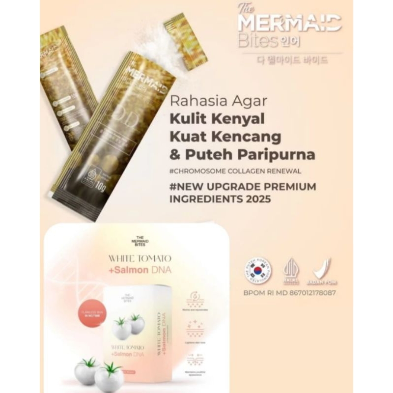 BPOM CHROMOCOLLA THE MERMAID BITES FREE SALMON DNA #BERLAKU KELIPATAN