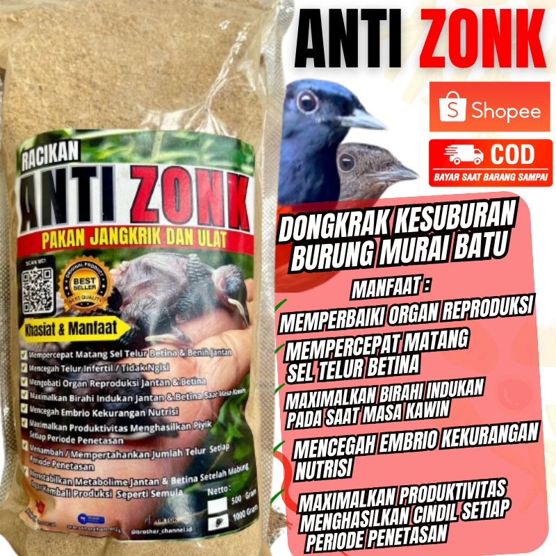 PAKAN TERNAK MURAI BATU ANTI ZONK 1 KG