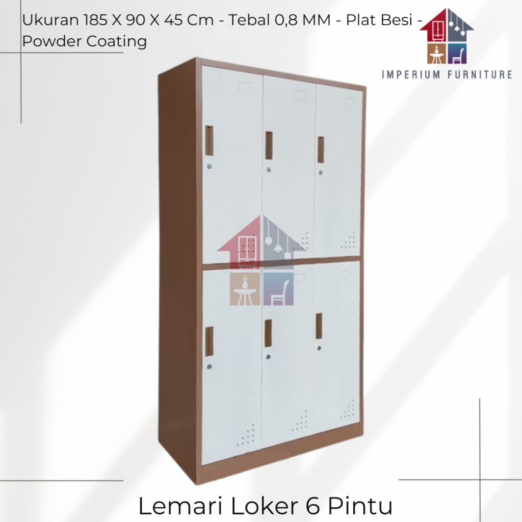 Loker Besi / Lemari Loker / Loker 6 Pintu / Loker Besi 6 Pintu / Loker