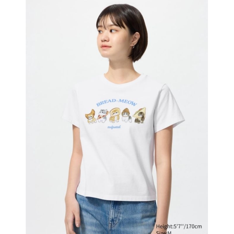 JASTIP UNIQLO - Kaos Wanita Mofusand Bread Meow