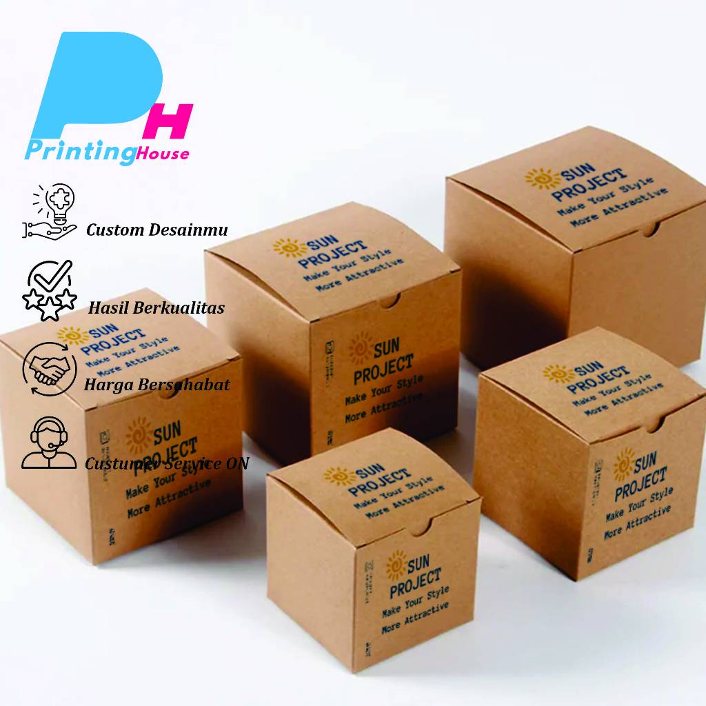 Kardus Box CUSTOM LOGO BOX CUSTOM PACKAGING KOTAK KEMASAN  KARDUS KRAFT