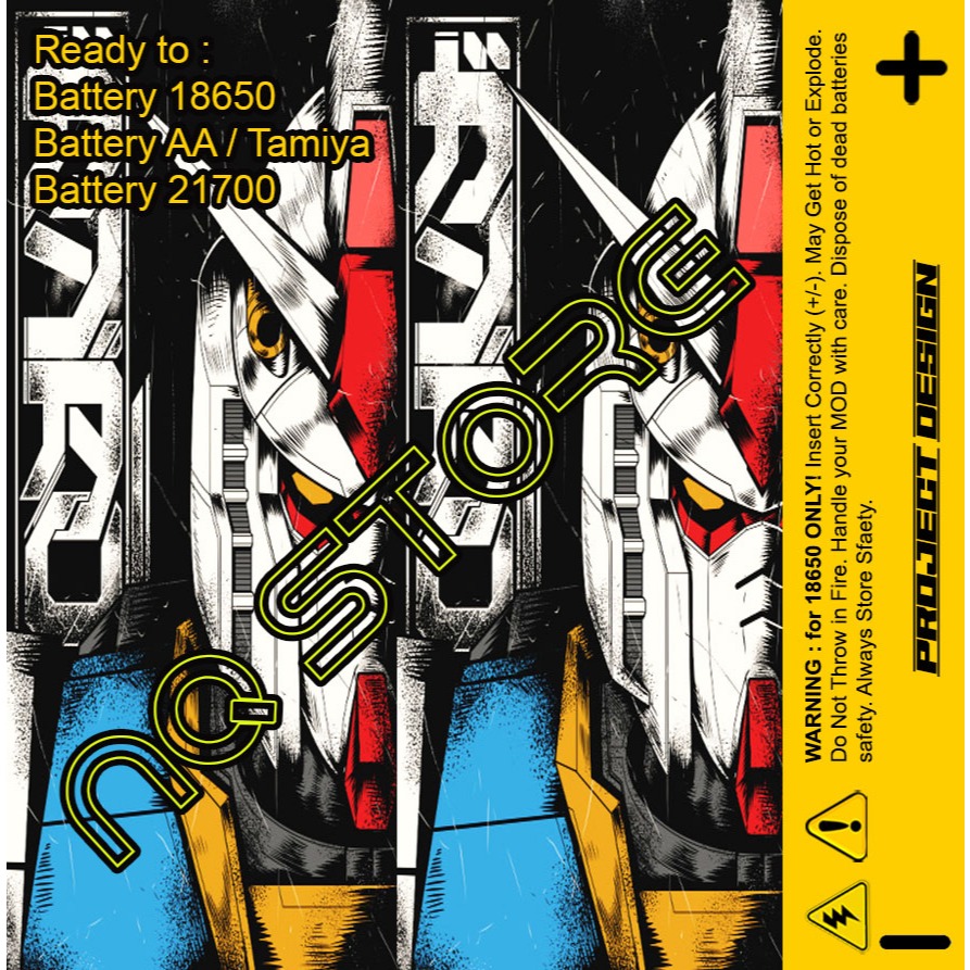 

Sticker Warp Pelindung Battery 18650 Gundam PART 2