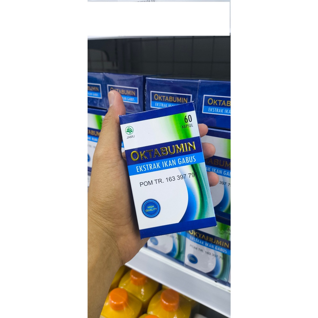 OKTABUMIN Isi 60 Kapsul Kapsul Ikan Gabus / Kutuk, Mempercepat proses penyembuhan Pasca Operasi