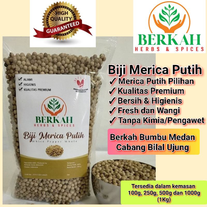 

Biji Merica Lada Putih Berkah Asli 500g 1Kg Kualitas Premium Wangi Halal Tanpa Pengawet