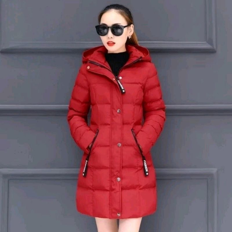 jaket winter jubah wanita long coat korea style