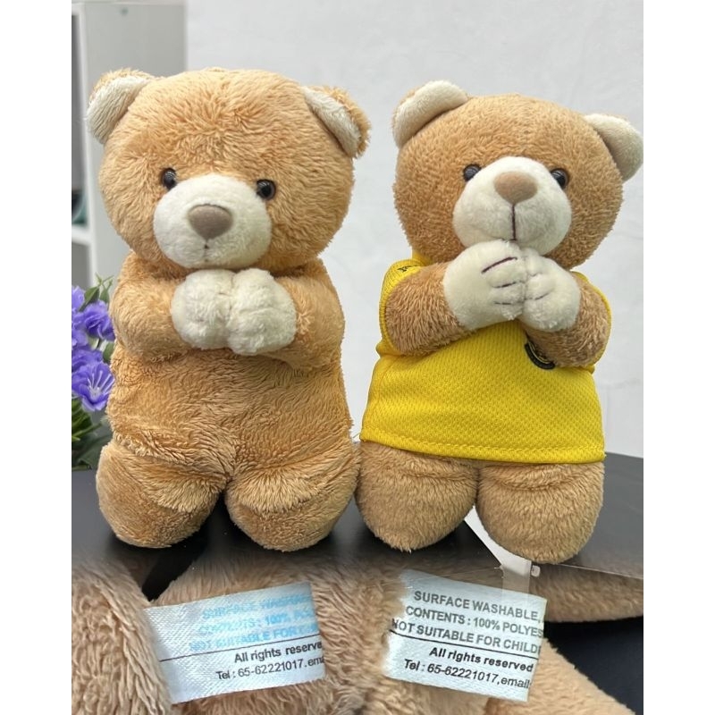 Boneka Teddy Berdoa Tangan Magnet Halus Lembut Kostum Brand Original