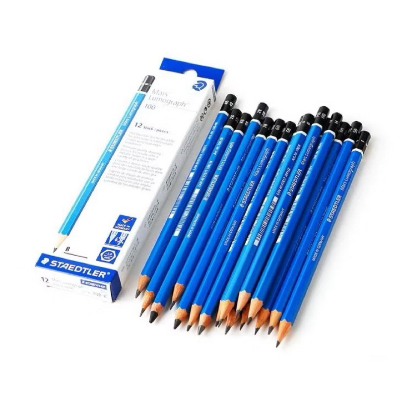 

(12pcs) Pensil Staedtler 2B Original - Pencil Staedtler mars Lumograph - Pensil Ujian 2B Staedtler