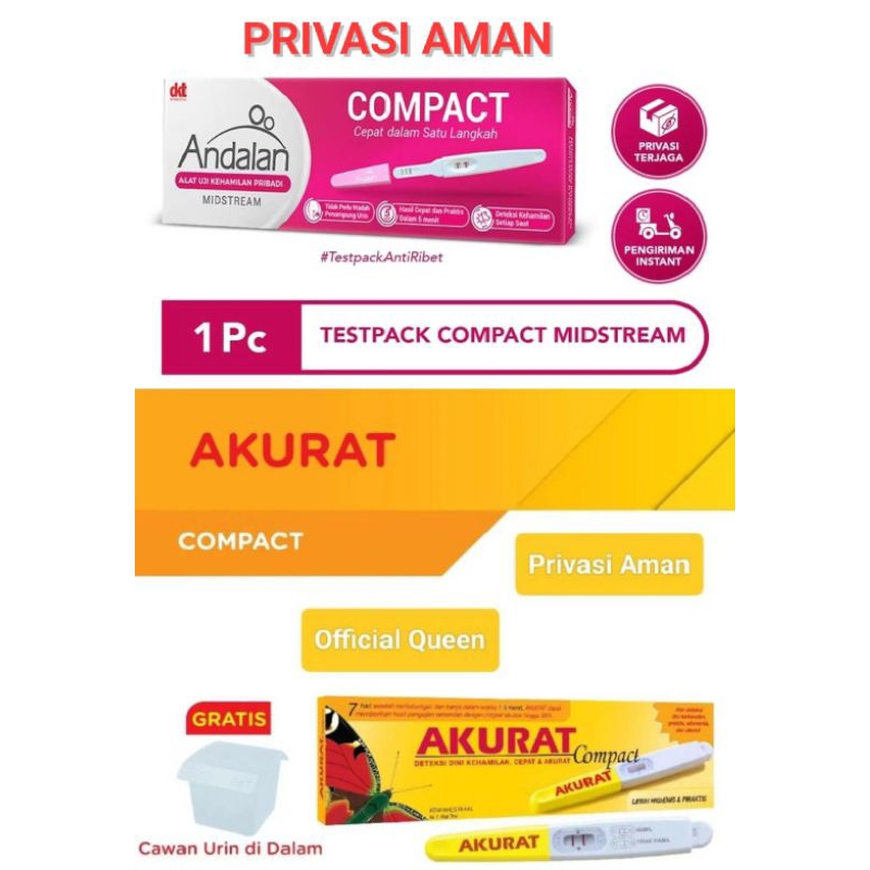 PRIVASI AMAN Testpack Tespek Tespek Andalan Compact - Akurat Compact