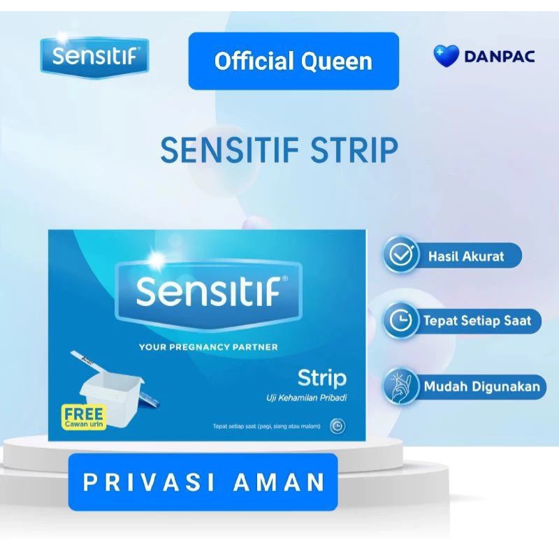 PRIVASI AMAN SENSITIF STRIP - Testpack Test pack Tes hamil test kehamilan Testpack Tes kehamilan Str
