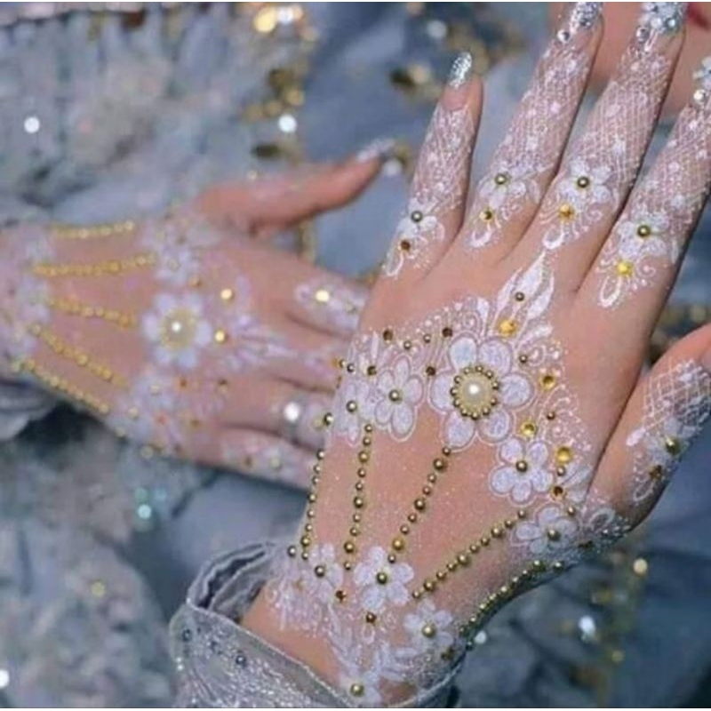 1PCS HENNA INSTAN MOTIP JD069/HENNA TATO/HENNA WEDDING/FREE GLITER
