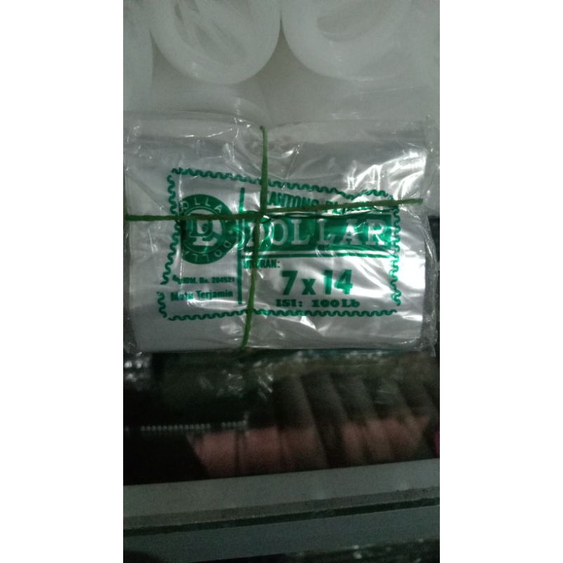 

pelastik Dollar ukuran 7x14 1pack