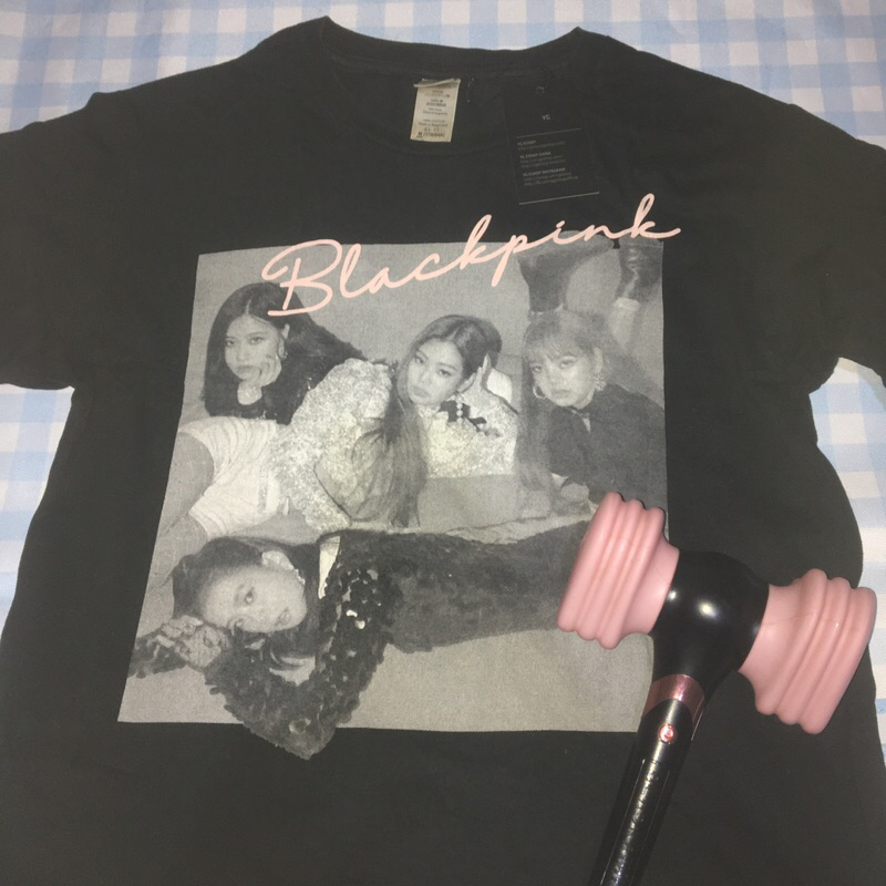 [BACA DESKRIPSI] PRELOVED OFFICIAL LIGHTSTICK & T-SHIRT IN YOUR AREA TOUR 2016 BLACKPINK