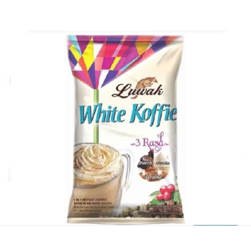 

Luwak white coffee 3 rasa mocca,vanilla,caramel 10x20gr