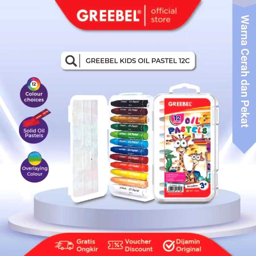 

CRAYON GREEBEL OIL PASTEL 12/18/24/36/48/55 WARNA
