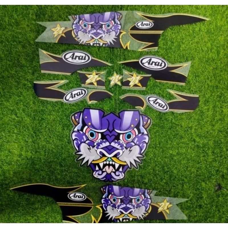 STRIPING TRANSPARAN MIO SPORTY MOTIF ARAI BARONG