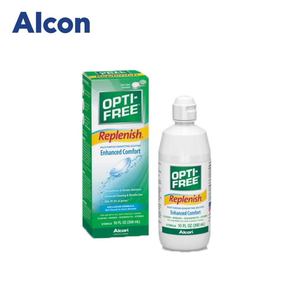 Lensza | Cairan Softlens OptiFree Replenish 300ml | Cairan Opti Free Replenish | Pembersih Soflen Op