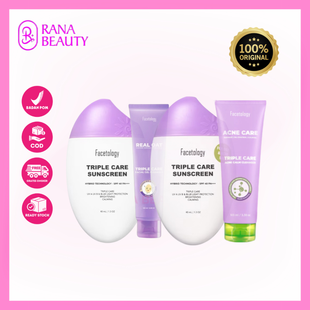 Facetology Sunscreen Normal Dry / Facetology Sunscreen Acne Oily / Facetology Face Wash
