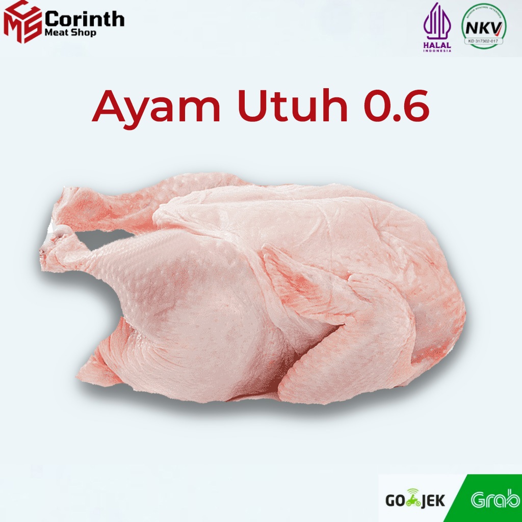 

AYAM UTUH 0.6 / KARKAS AYAM 0.6 / HALAL / NKV / SEHAT / PROMO RAMADHAN