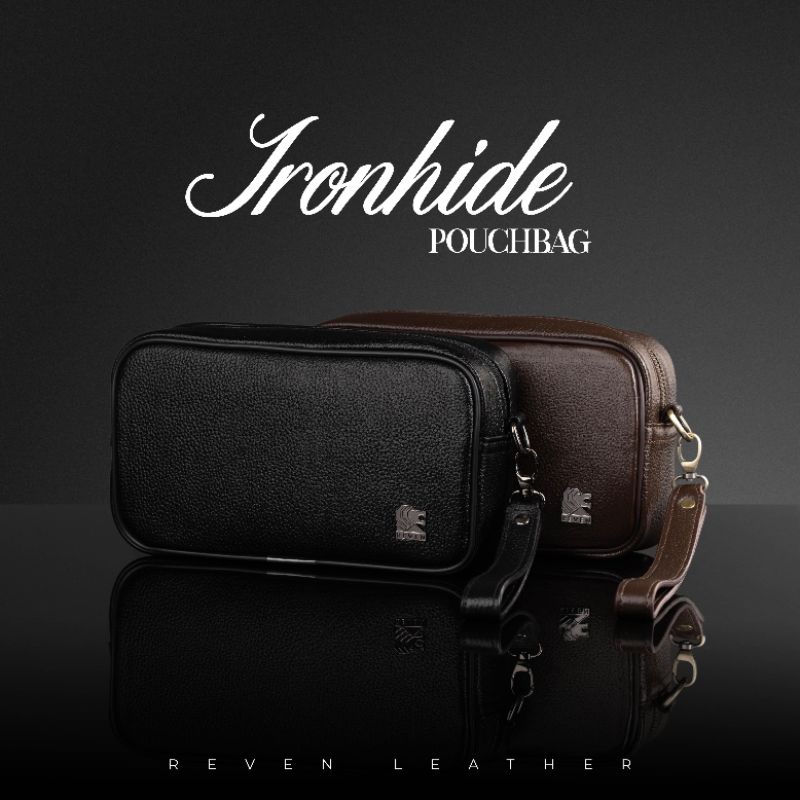 [TERBARU] POUCH BAG PRIA KULIT SAPI ASLI IRONHIDE - GEN Z CS REVEN LEATHER GOODS [ORI]