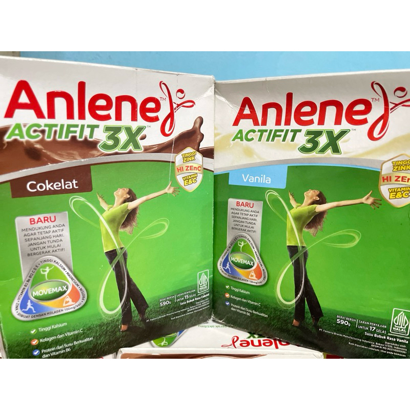 

ANLENE ACTIFIT 3X 590gr - COKLAT/VANILA/ORIGINAL