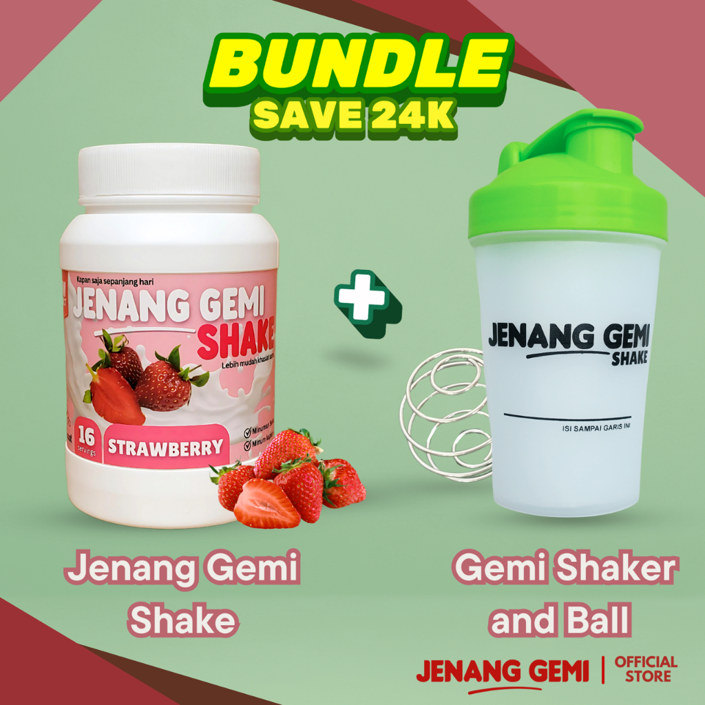 

Bundle Jenang Gemi Shake Shake Mix + Shaker Sehat untuk lambung, maag, GERD