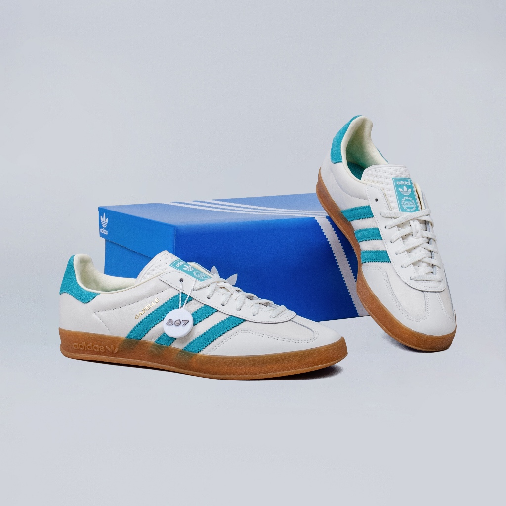 Adidas Gazelle Turqoise Chalk White