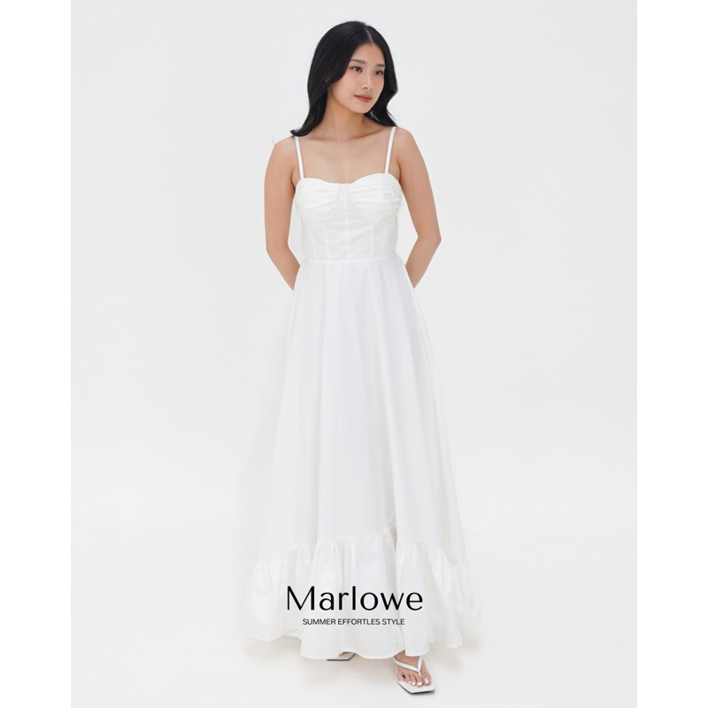 Tiffany White Dress With Bra Cup
