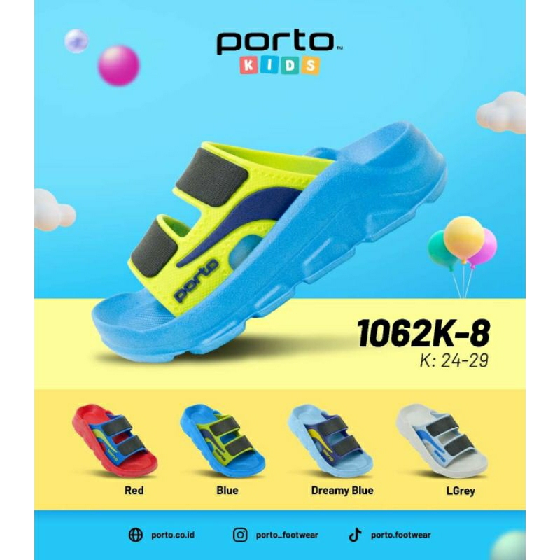 sandal anak selop/laki-laki/porto kids/keren/lucu