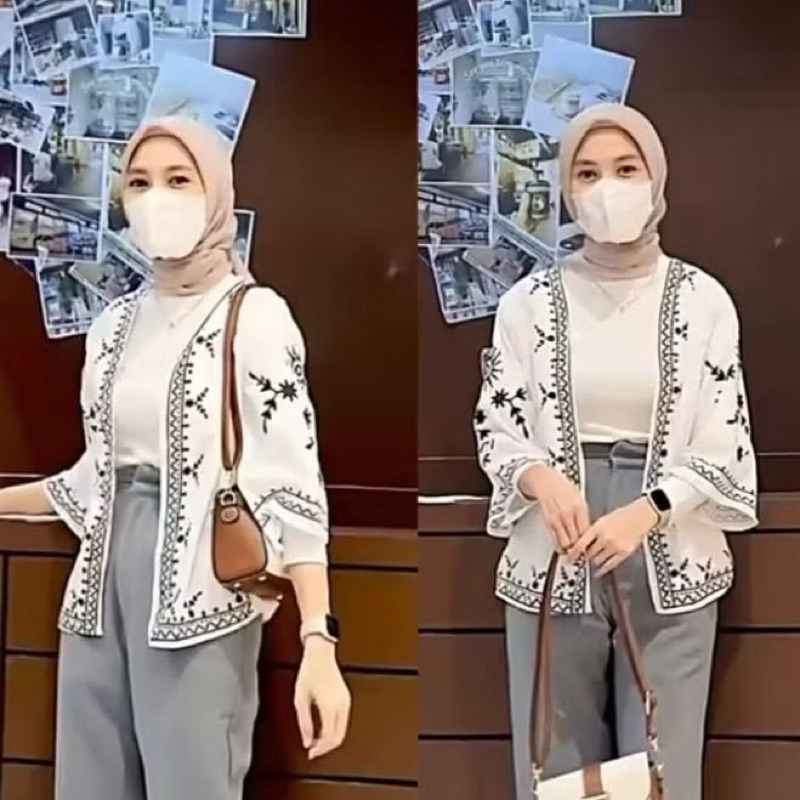 Cardi Tribal | Cardigan Wanita | Outer Kekinian Motif Etnik Outer Pantai Wanita Hijab