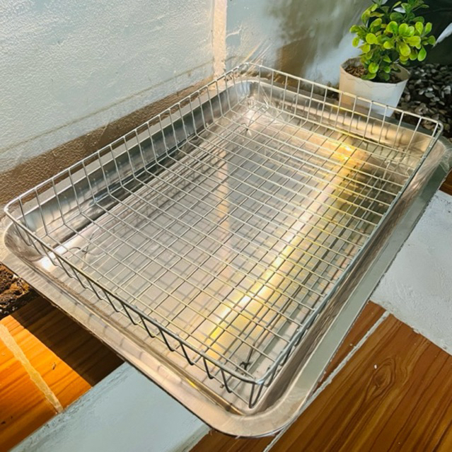 keranjang peniris minyak/nampan peniris minyak/peniris minyak/colling rak dan nampan stainless steel