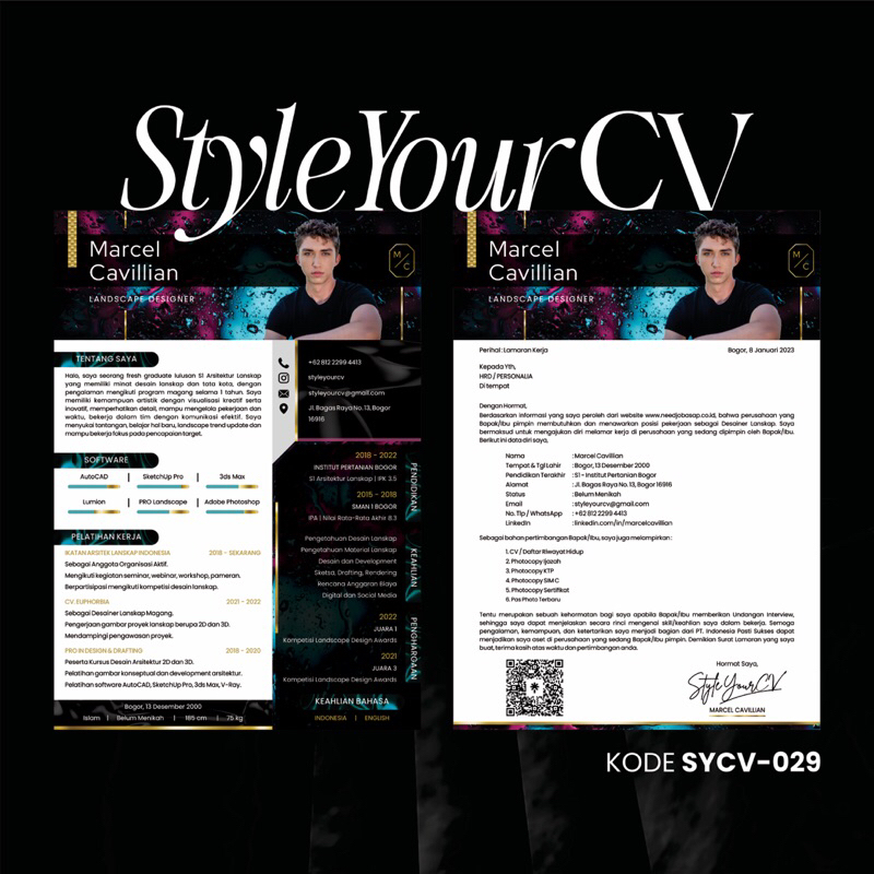 

BELI 1 CV & Surat Lamaran Digital KODE SYCV-029