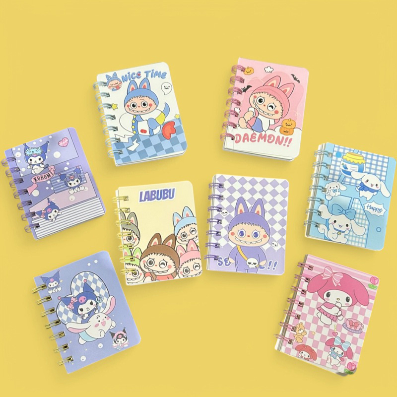 

Notebook A7 Mini Spiral | Buku Memo Sanrio Labubu