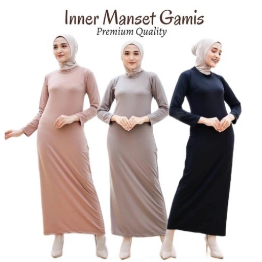 𝐂𝐡𝐞𝐞𝐫𝐬_Manset Gamis Kaos Lengan Panjang / Dalaman Gamis Kaos Lengan Panjang