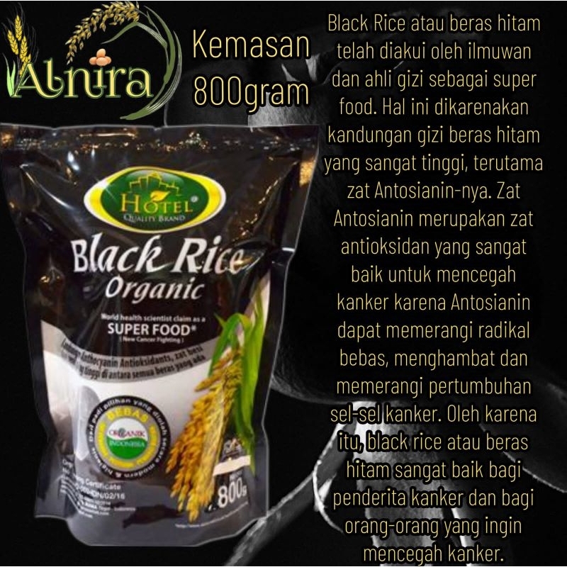 

Beras Organik Hitam 800gr - Black Rice Organik - Beras Hitam Organik - BERAS HOTEL Organik Hitam