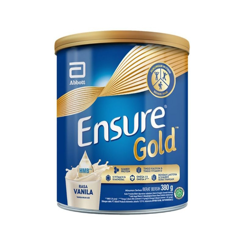 

Ensure Gold Kaleng Susu Nutrisi Dewasa Vanila / Madu 380gr