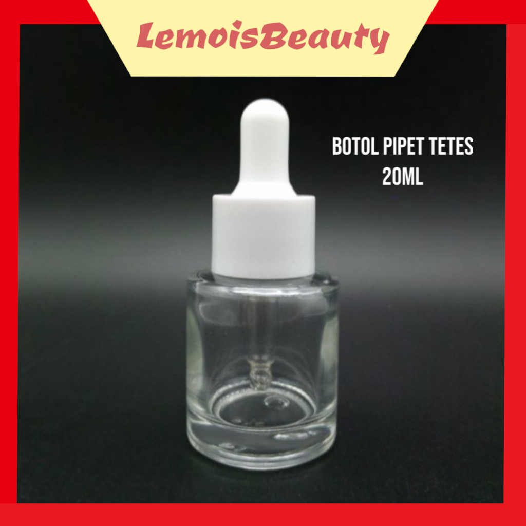 LemoisBeauty- Botol Serum Pipet Kaca / Botol Serum Pipet Kaca Travel 20mL