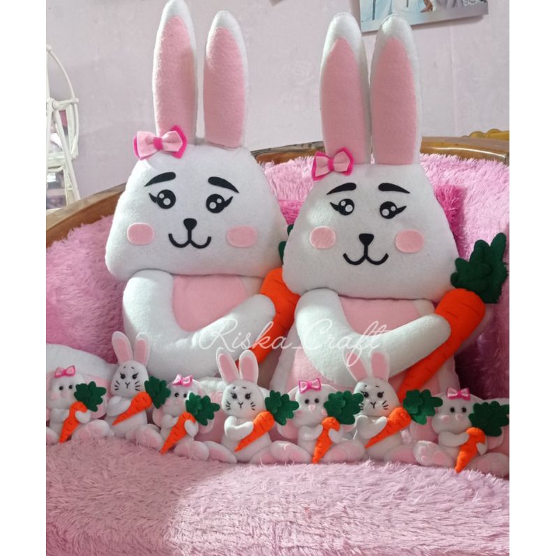 Boneka kelinci jumbo flanel